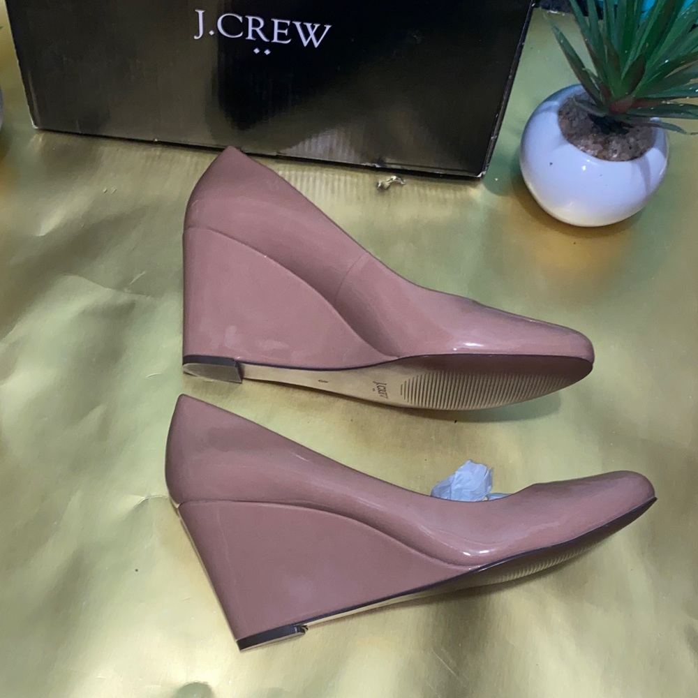 Nwt J. Crew Women's wedges  peach 🍑 and box size 8 - Picture 4 of 8